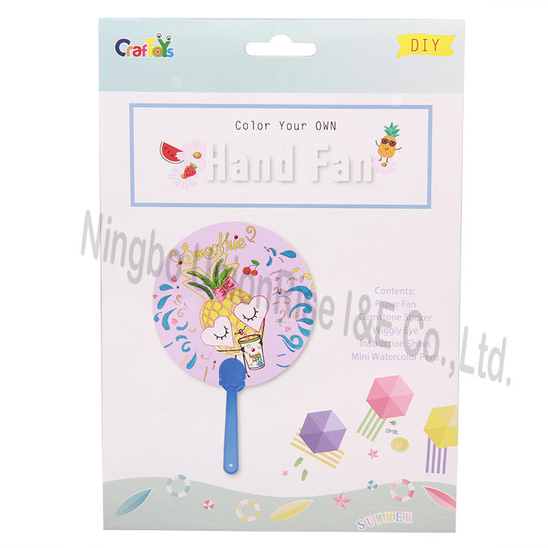 Color Your Own Hand Fan Pineapple