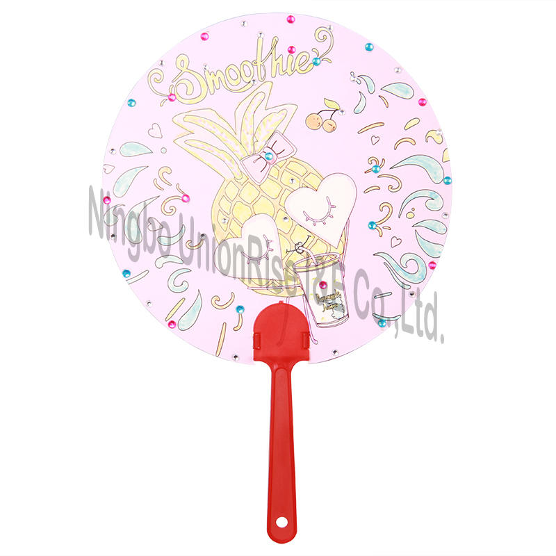 Color Your Own Hand Fan Pineapple