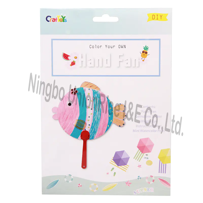 Color Your Own Hand Fan Fish