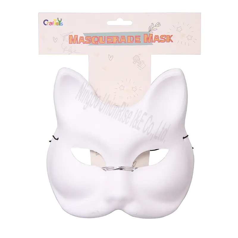 Childrens Paper Mask Half Face - Cat