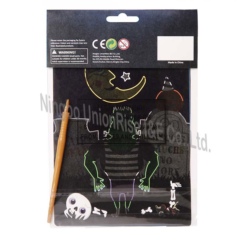 Halloween Scratch Art Monster and Ghost 2 Assorted