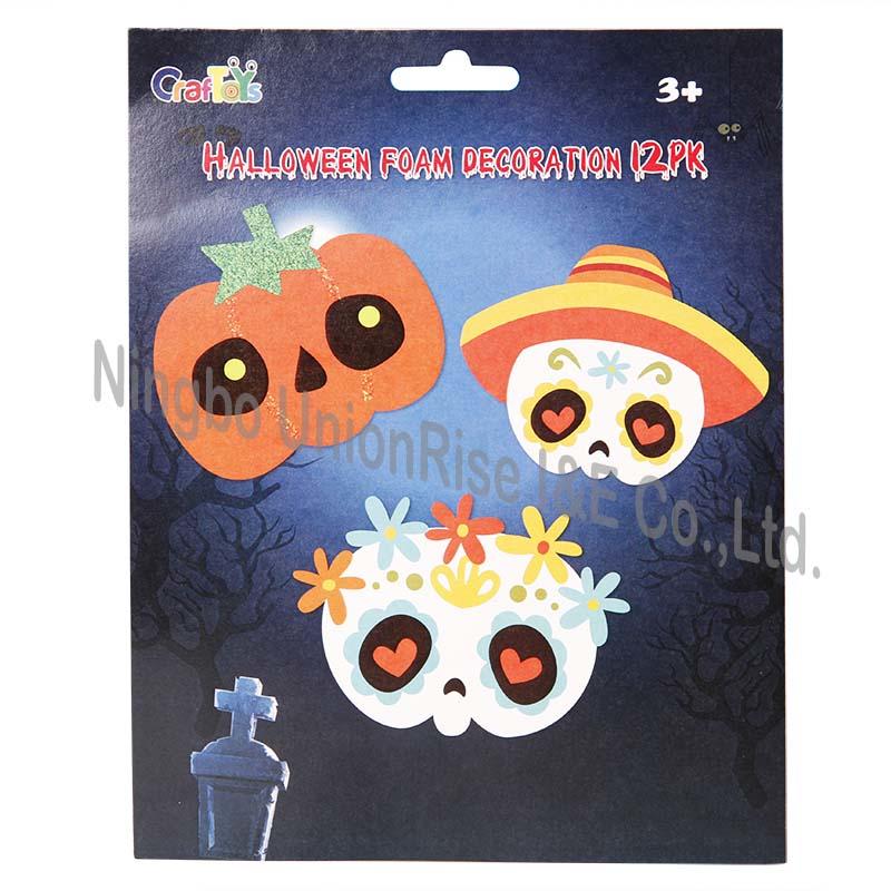 Halloween Make Your Own Foam Day of the Dead Ornaments 12 Pack