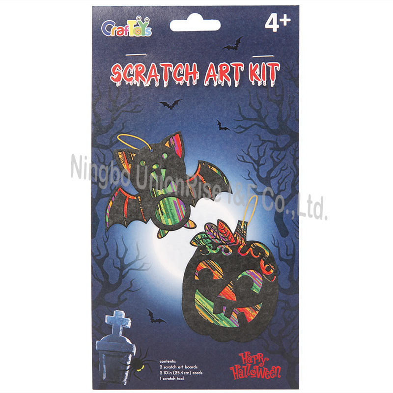 Scratch Art Kit Bat&Pumpkin