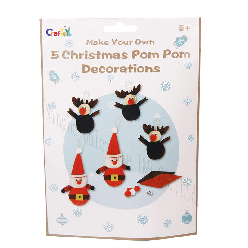 Make Your Own 5 Christmas Pom Pom Decorations