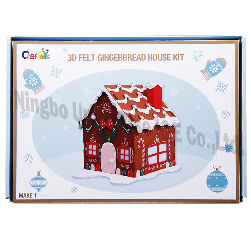 3D Felt Gingerbread House Kit
