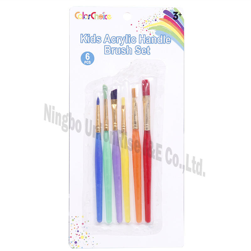Kids Acrylic Handle Brush Set