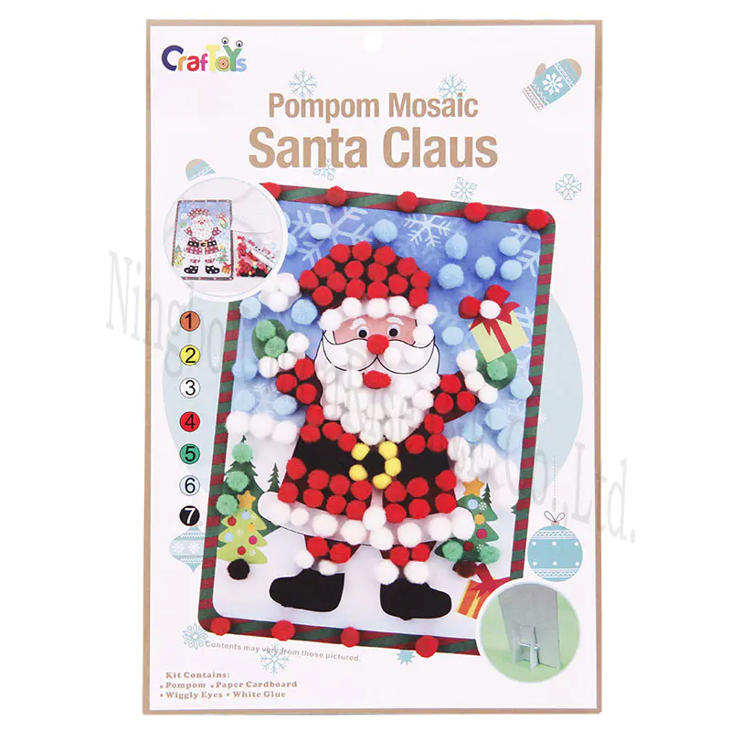 Pompom Mosaic Santa Claus