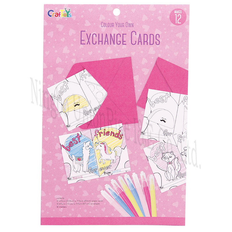 Colour Your Own Exchange Cards