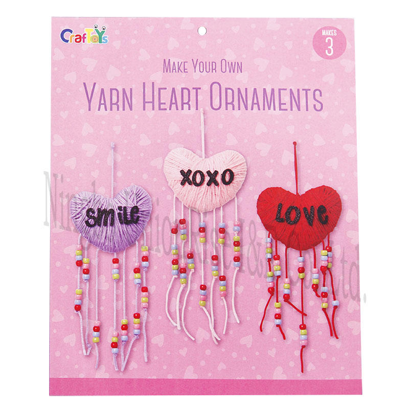 Make Your Own Yarn Heart Ornaments