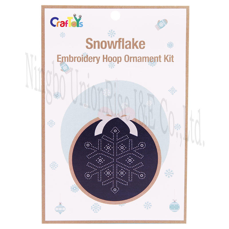 Snowflake Embroidery Hoop Ornament Kit