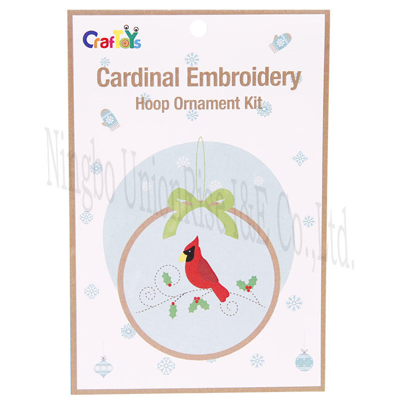 Cardinal Embroidery Hoop Ornament Kit
