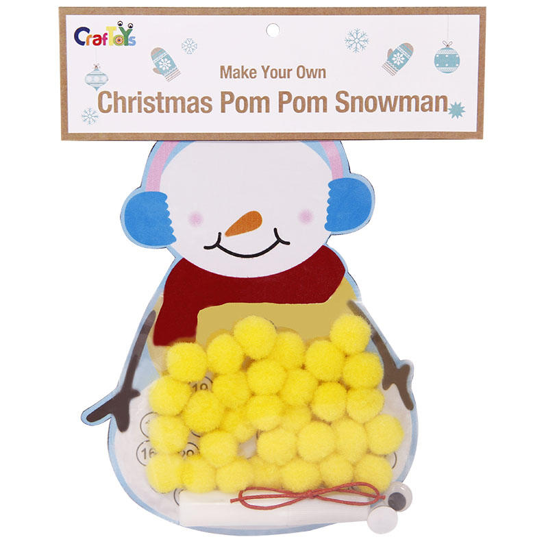 Make Your Own Christmas Pom Pom Snowman
